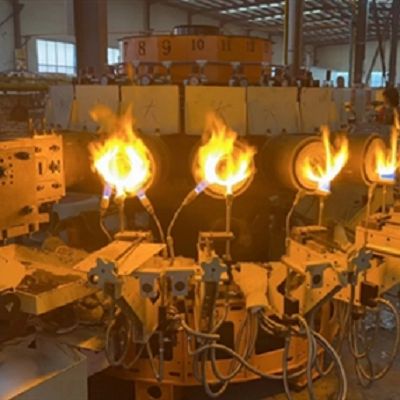 State-of-the-Art Rotational Glass Blowing Machine in Production