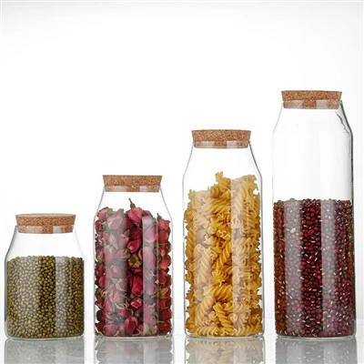 Glass Container With Cork Lid