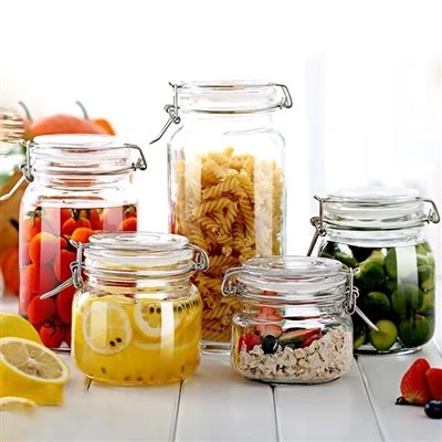 Glass Jar with Locking Lid