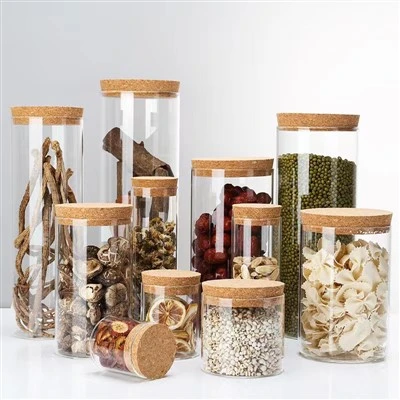 Round Glass Bottle With Cork