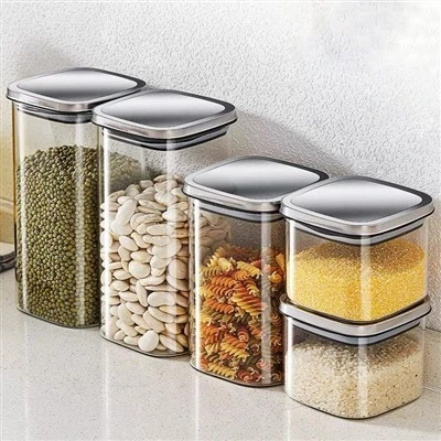 Square Glass Jars with Lids