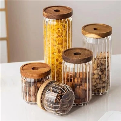 Stackable Glass Storage Jars